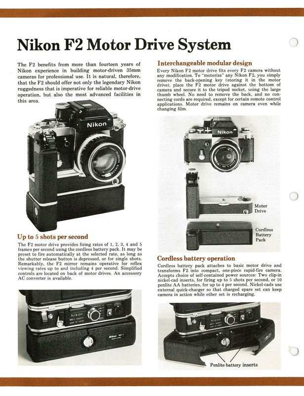 Nikon F2 - The Evolution of the Nikon System - 1976 Sales Sheets