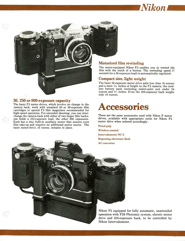Nikon F2 - The Evolution of the Nikon System - 1976 Sales Sheets