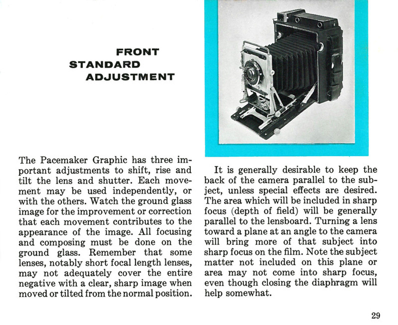 Pacemaker Instruction and Reference Manual for Crown Graphic, Speed Graphic FP, Speed Graphic 1000 - Free Download