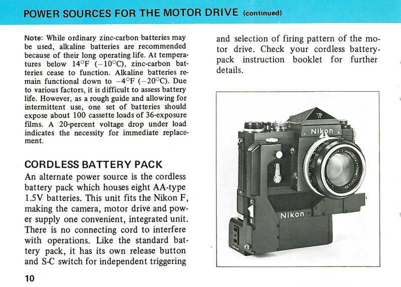 Nikon Motor Drive F36 Instruction Manual - Free Download