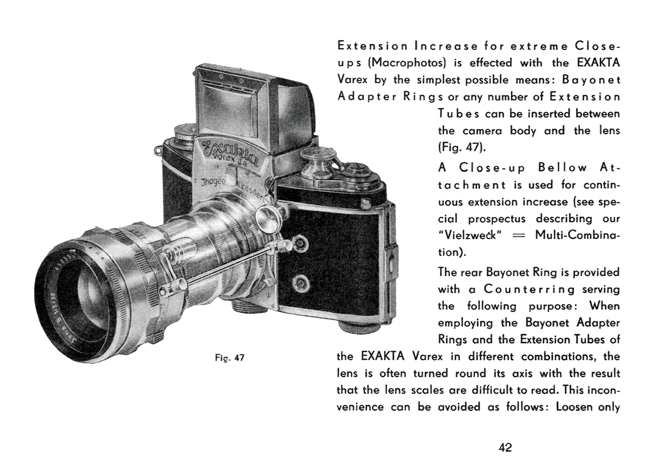 Instructions for using the Exakta Varex IIa — Free Download