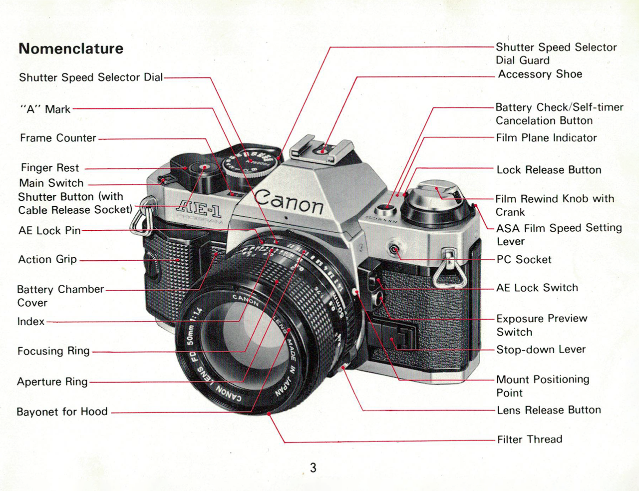 Canon AE-1 PROGRAM 35mm SLR with FDn 50mm f/1.8 Lens