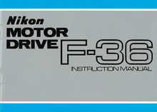 Nikon Motor Drive F36 Instruction Manual - Free Download