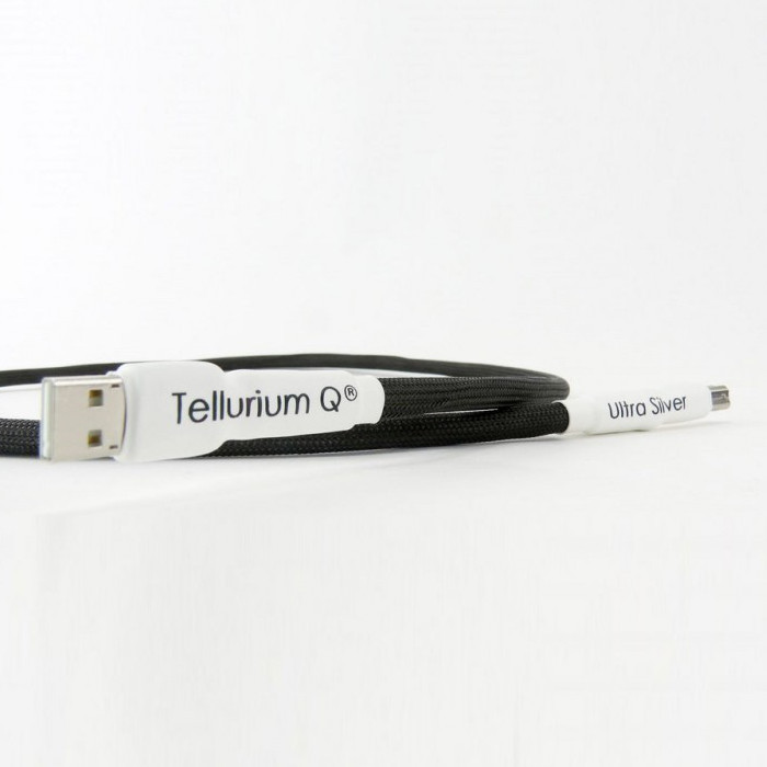 Câble USB Tellurium Q Silver – Type A Vers B – 1 Mètre – Hi-Fi – Occasion