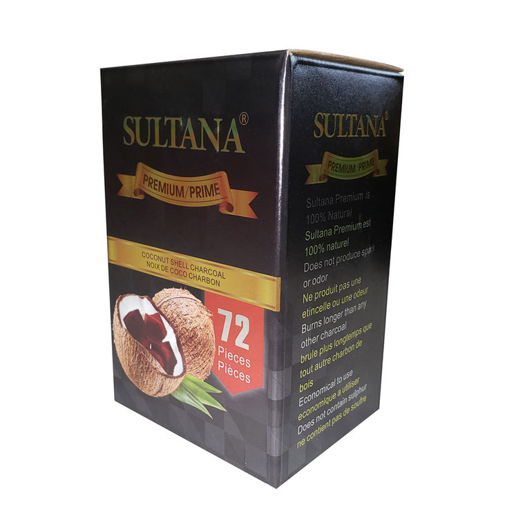 Sultana PREMIUM Coconut Shell Charcoal - 72 Pieces