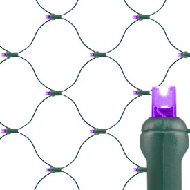 Purple Premium Grade 5MM Conical LED Net Lights