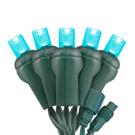 Teal Commercial Grade 5MM Conical LED Light String