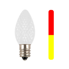 Red to Yellow C7 SMD Two Color Change LED Replacement Bulb