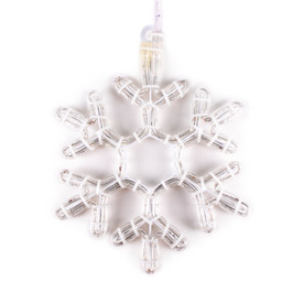 Unlit 12" Snowflake LED Rope Light