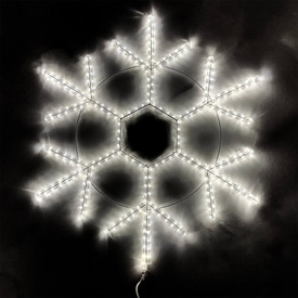 Lit Cool White 36" Snowflake LED Rope Light