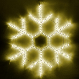 Lit Warm White 48" Snowflake LED Rope Light