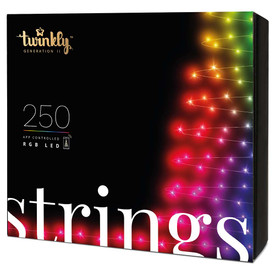 Twinkly 4.3MM Conical String Light - Green Wire - 250 Bulbs - RGB