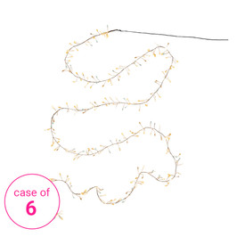 5' Falling Cluster Lights with 8-Function Remote - Black Wire - Case of 6