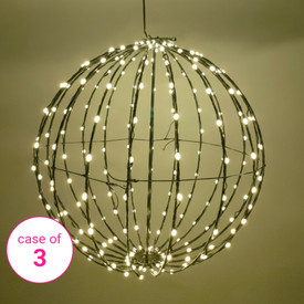 16" Folding Sphere with 8 Function Remote - Warm White - Case of 3