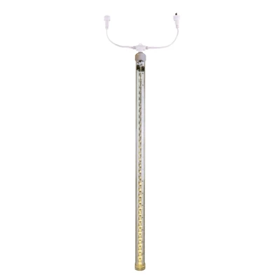 Warm White 24" LED Cascading Meteor Light Tube - White Wire