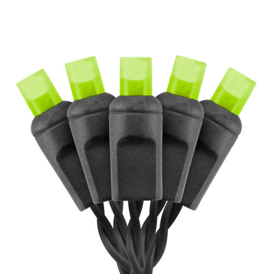 Lime Frost 5MM Conical LED Halloween Light - Black Wire