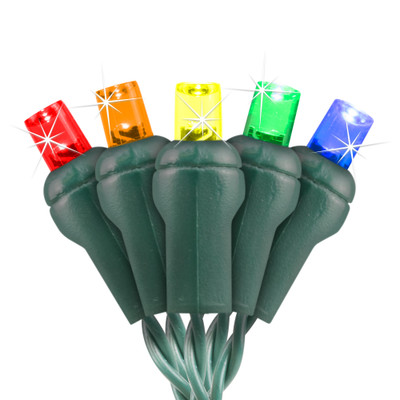 5-Multi Color 5MM Conical LED Twinkle Lights