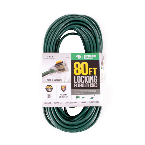 Green 80' Extension Cord