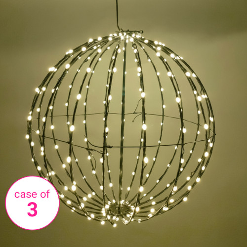 16" Folding Sphere with 8 Function Remote - Warm White - Case of 3