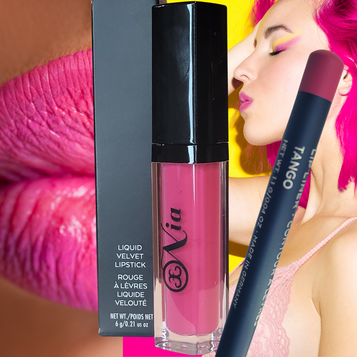 BESTSELLER! LIQUID VELVET LIPSTICK is a highly pigmented formula and very lightweight. This rich creamy liquid gives a smooth feel and dries matte and stays in place all day.