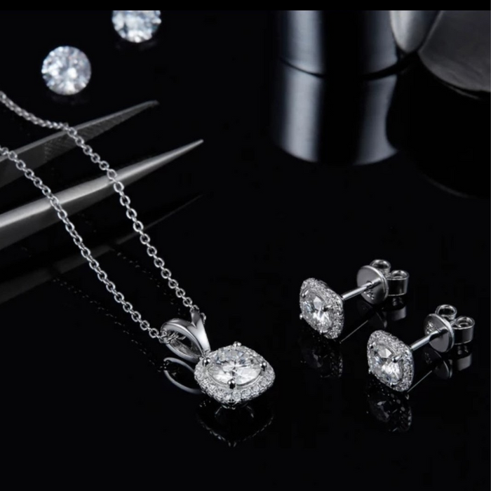 Moissonite Necklace Set
