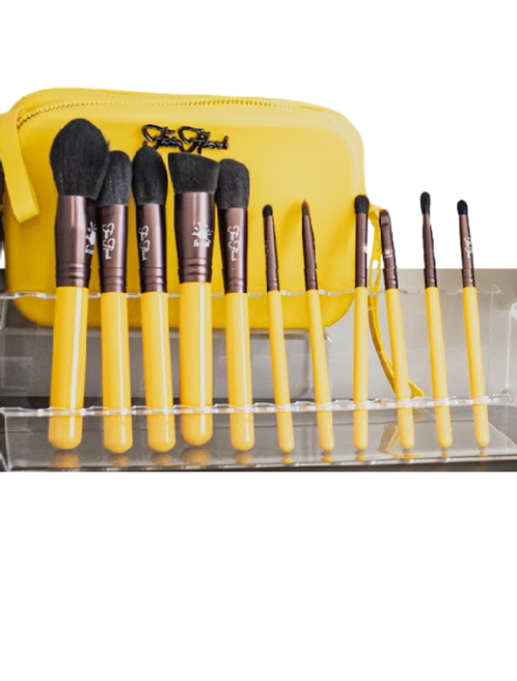 Fania Ffrench Iconic Yellow Makeup Brush Set