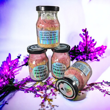 Painted Desert Handmade Bath Salts | Epsom & Pink Himalayan Sea Salts | Scented Soaking Salts | Foaming Bath Salts