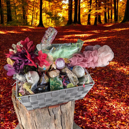 Autumn Nights Bath Bouquet | Spa Gift Basket | Handmade Soaps & More | Gift Basket