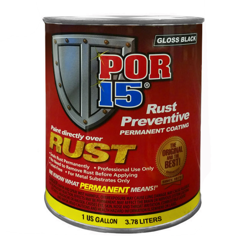 POR15 45401, Rust Preventive Paint, Semi Gloss Black, Gallon R & E Paint Supply