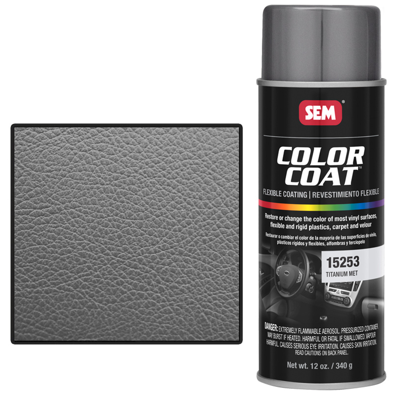SEM 15253, Titanium Metallic, Color Coat Vinyl Paint | R & E