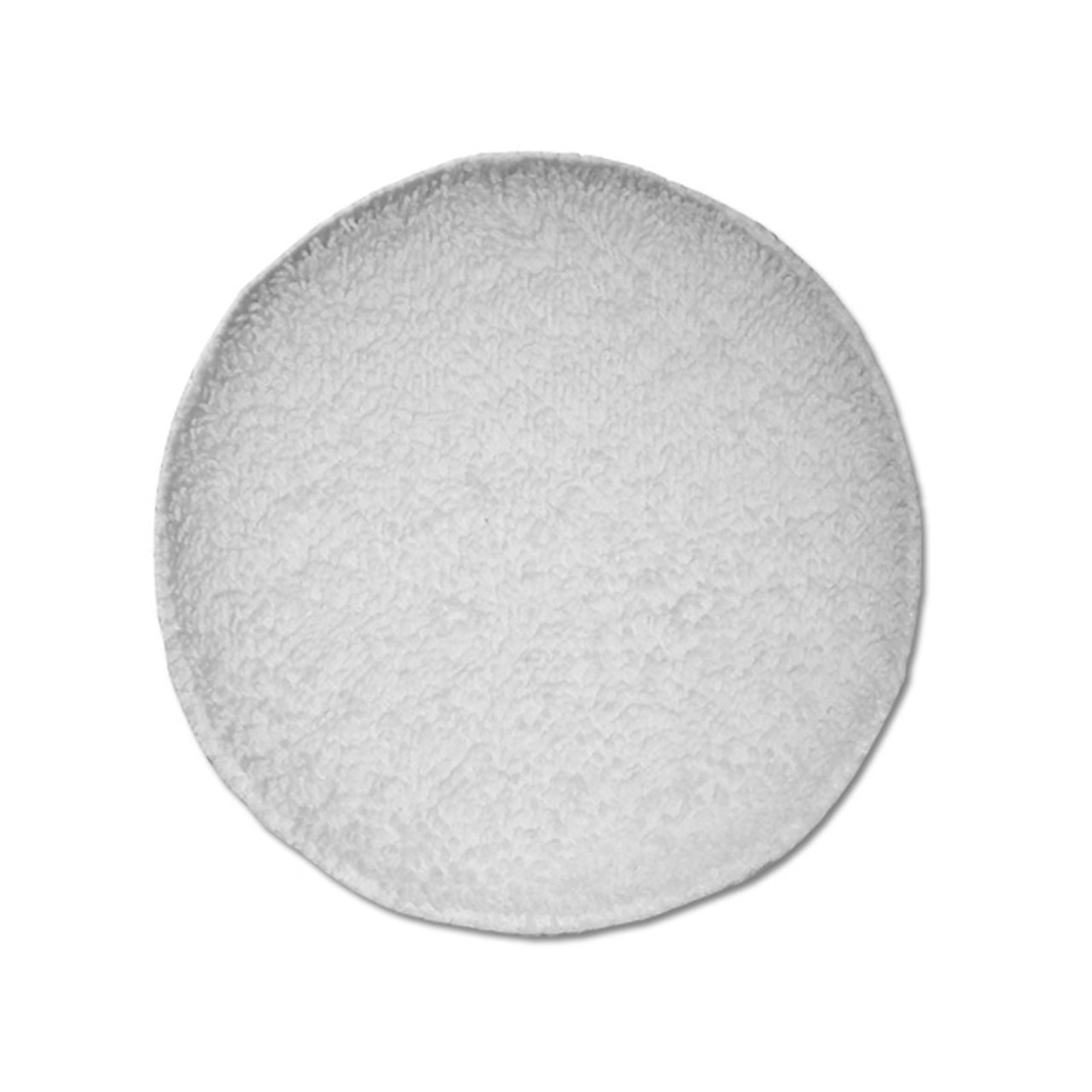 CWS 3T, 5 inch Round White Terry Wax Applicator Pad