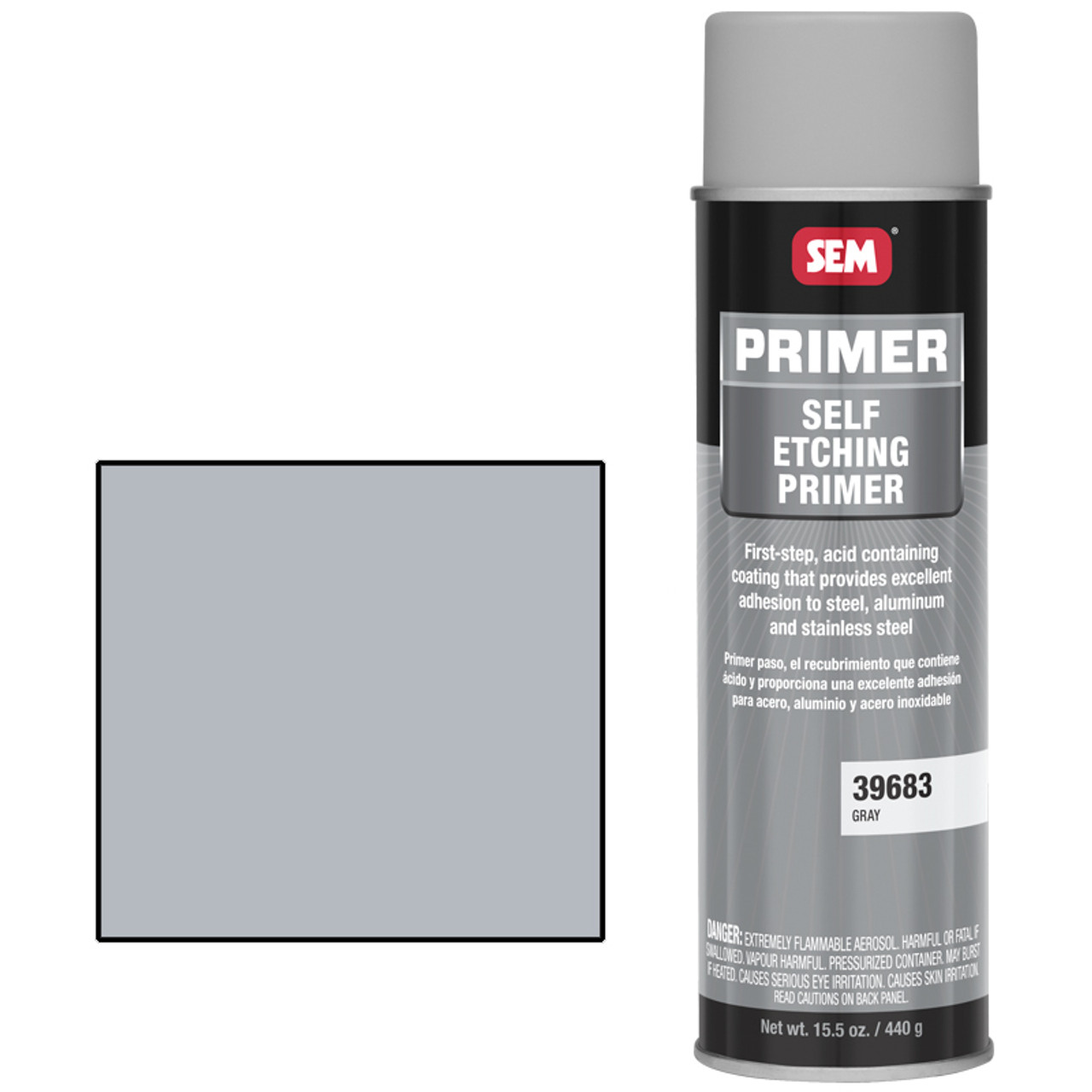 SEM 39683 Case of Self Etching Primer Gray Aerosol Spray 15.5oz (6 Cans)