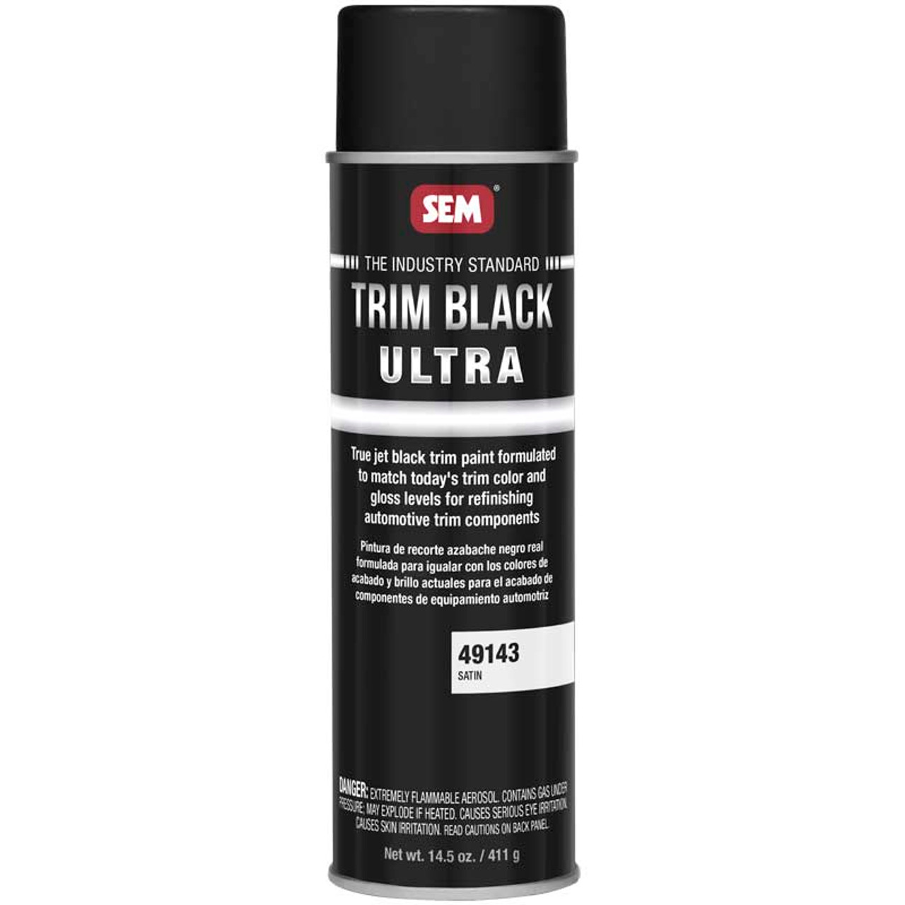 SEM 49143, Trim Black Ultra Satin, Aerosol (6 Pack)