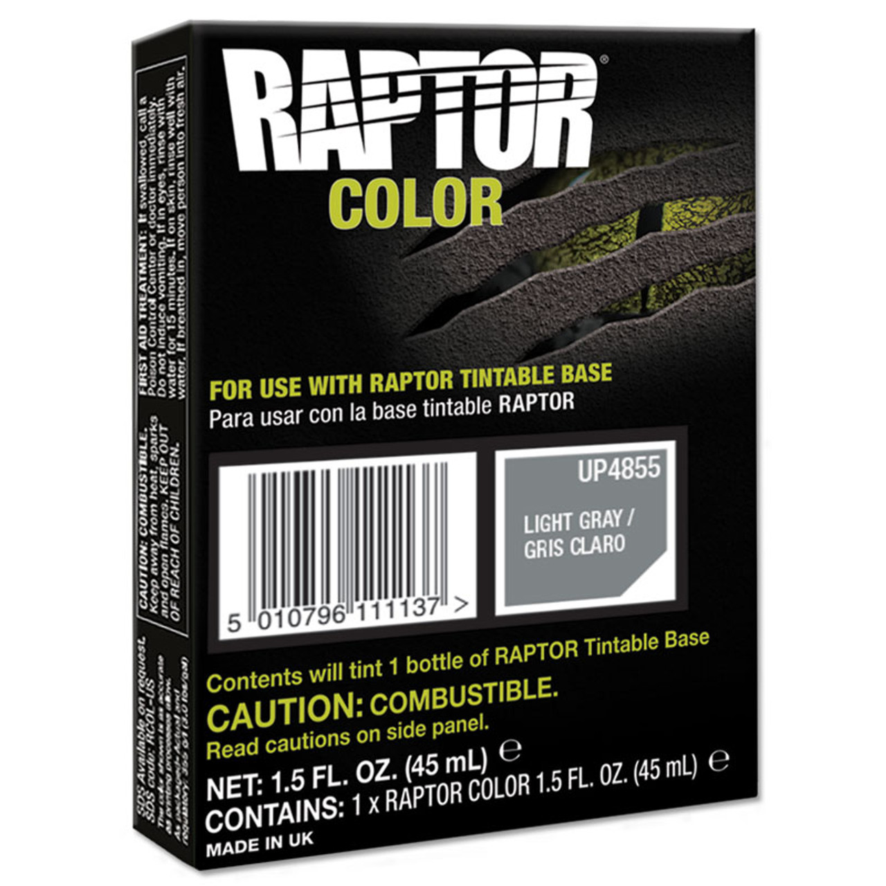 U-POL 4855, Raptor Bed liner Tint, Light Gray