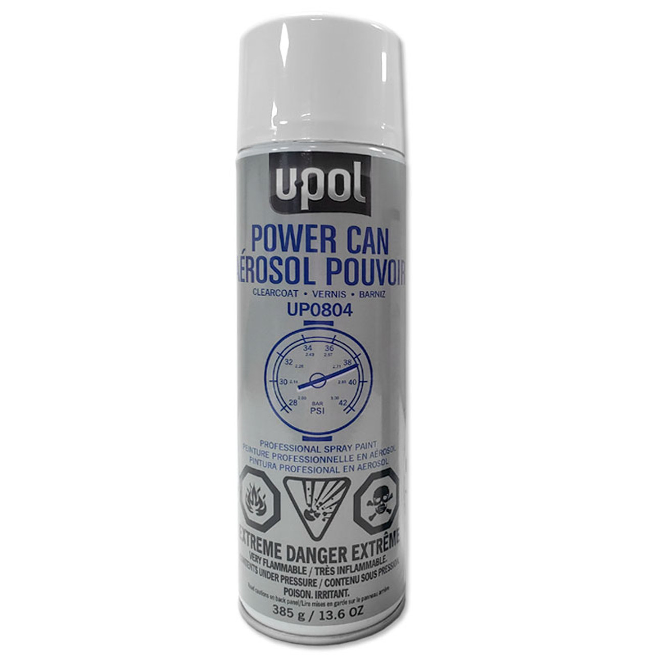 U-Pol Clear#1 UV Resistant High Gloss Clear Coat Spray Can, UP0796, 450 ml