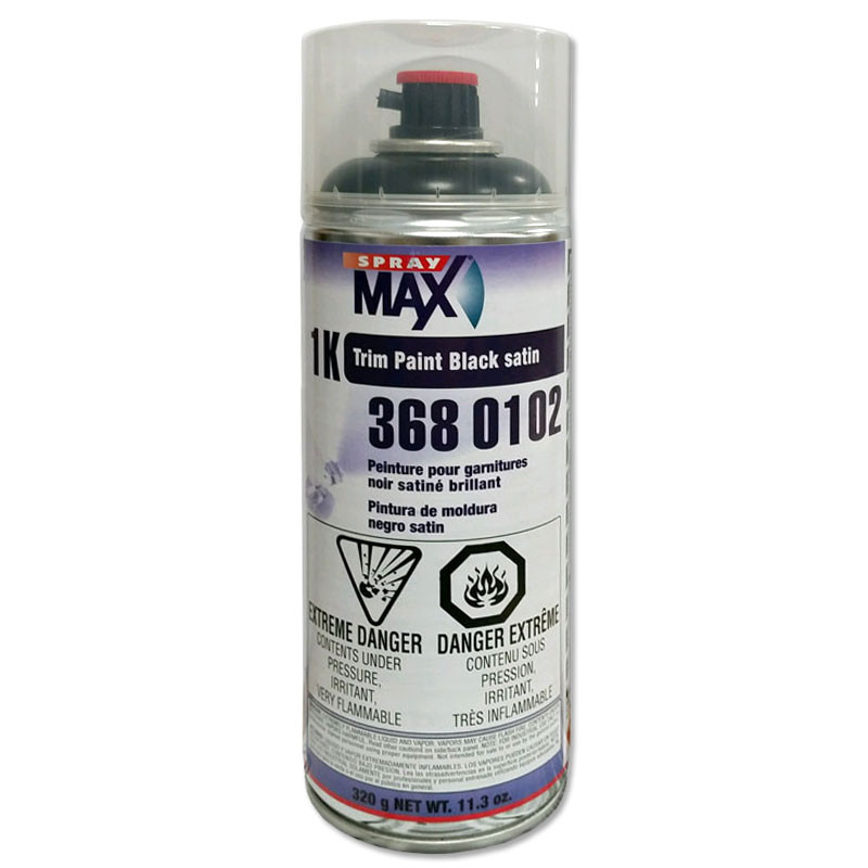 SprayMax 3680102, 1k Trim Black Satin Paint R & E Paint Supply