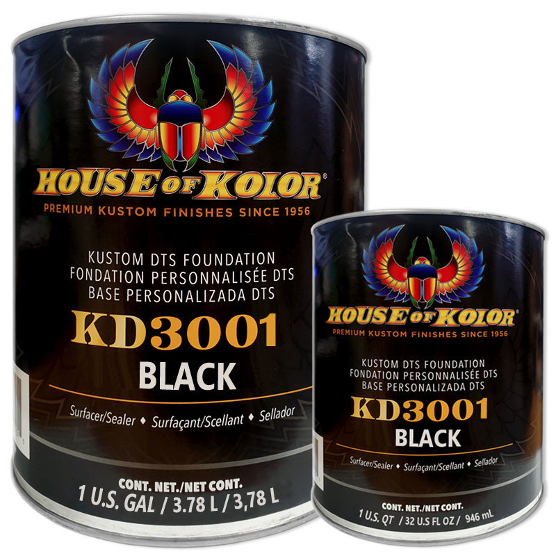 KD3001 Black Kustom DTS Primer Surfacer and Sealer House of Kolor