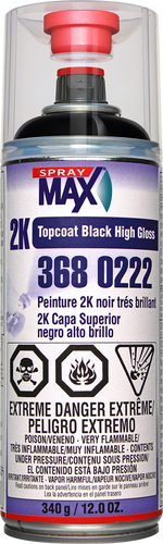 SprayMax 2K DTM Topcoat Black High Gloss, 3680222 SprayMax 2K DTM Topcoat Black High Gloss, 3680222