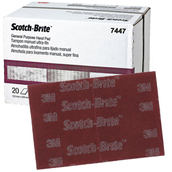 3M 07447 Scotch-Brite Maroon Scuff Pad