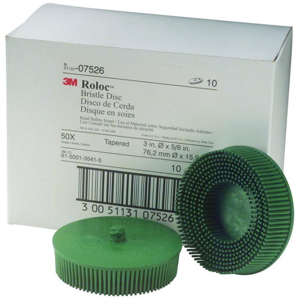 3M 07525, 2 in, Yellow, Roloc Bristle Discs | R & E Paint Supply