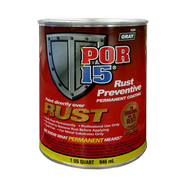 POR-15 45204, Rust Preventive Paint, Gray, Quart