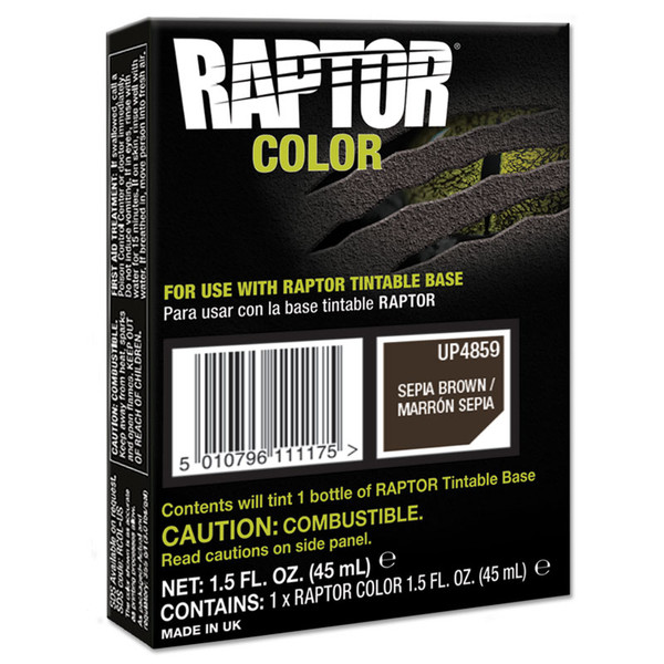 U-POL 4859, Raptor Bed liner Tint, Sepia Brown
