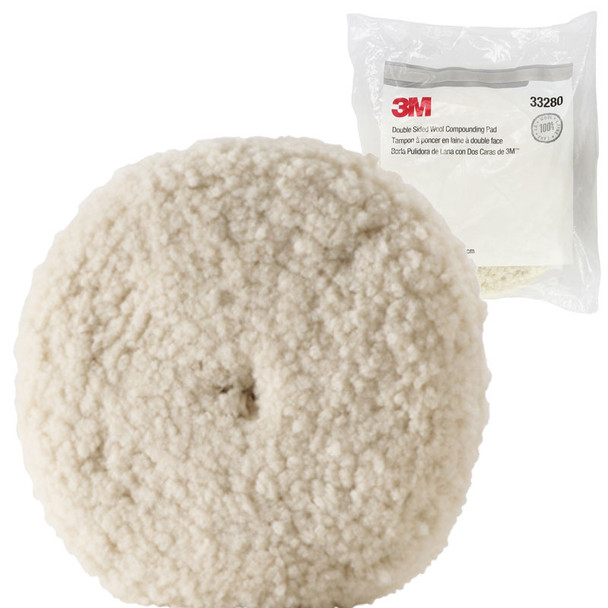 3M 33280, 9 inch Double Sided Wool Compound Pad