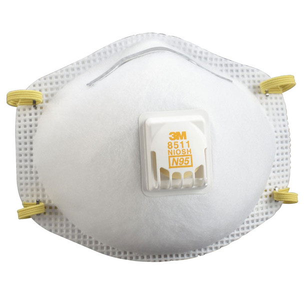 3M 8511, N95 Particulate Respirator Dust Mask with Valve