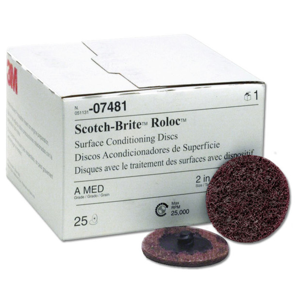 3M 07481, 2 inch, Maroon, Scotch-Brite Surface Conditioning Disc