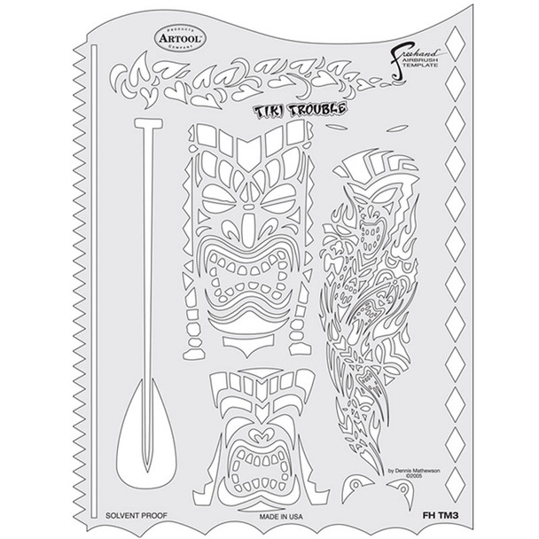 Artool FH-TM-3, Tiki Trouble Airbrush Template