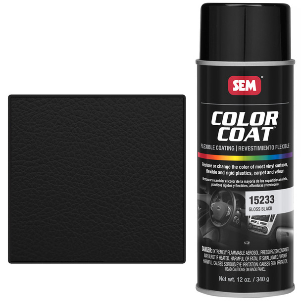 SEM 15233, Gloss Black, Color Coat Vinyl Paint