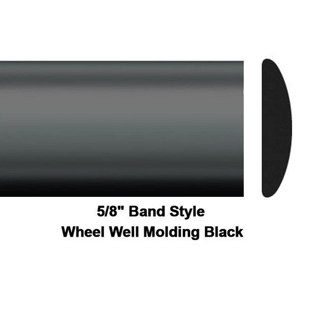 COW 37-831, 5/8 X 30', Band Style, Black, Wheel Well Molding