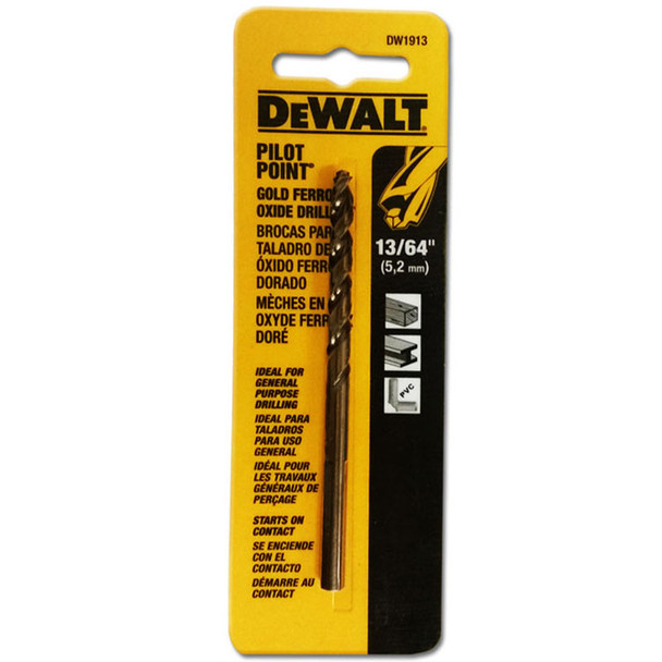 Dewalt 1913, 13/64 Pilot Point Drill Bit R & E Paint Supply