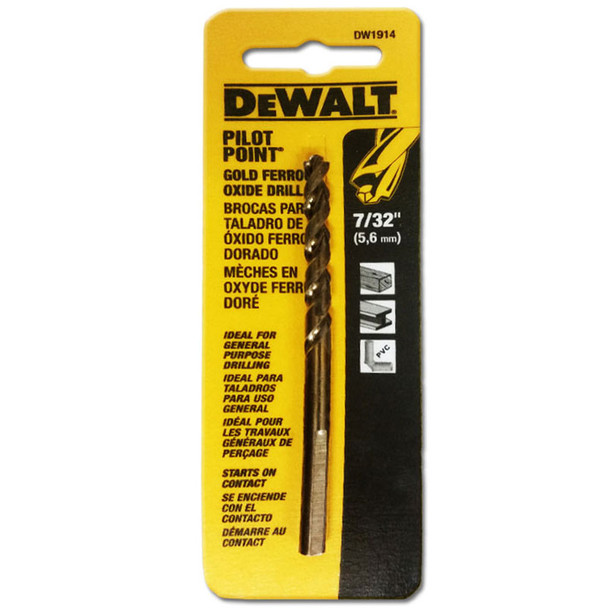 Dewalt 1914, 7/32 Pilot Point Drill Bit